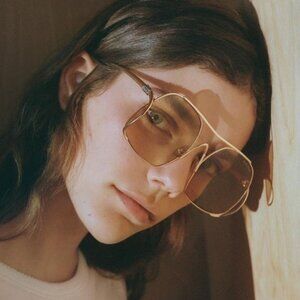 NEW MIU MIU SUNGLASSES MUA55S 5AK10R GOLD WOMEN MU A55S SMU A55